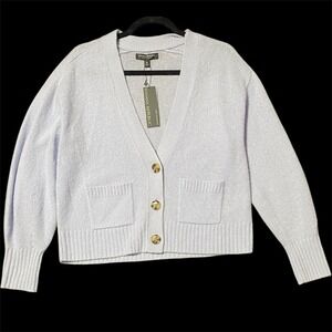 Banana Republic Womens 100% Cashmere Slouchy Cropped Cardigan Sweater (RETIRED)
